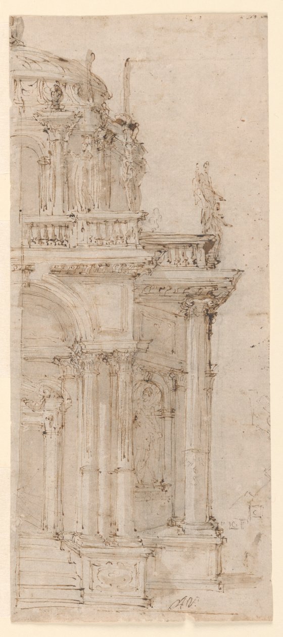 Ontwerp voor een Catafalque door Domenico Antonio Vaccaro