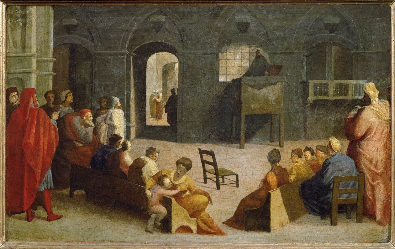 Een preek van Sint Bernardus van Siena ... door Domenico Beccafumi