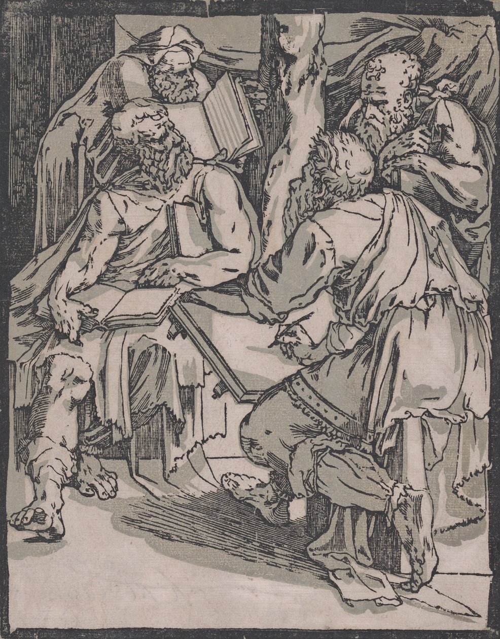 Vier kerkvaders door Domenico Beccafumi