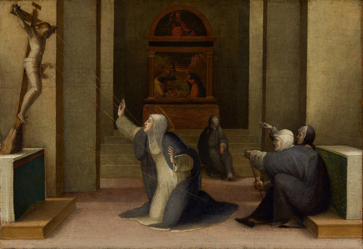 De heilige Catharina van Siena ontvangt de stigmata door Domenico Beccafumi