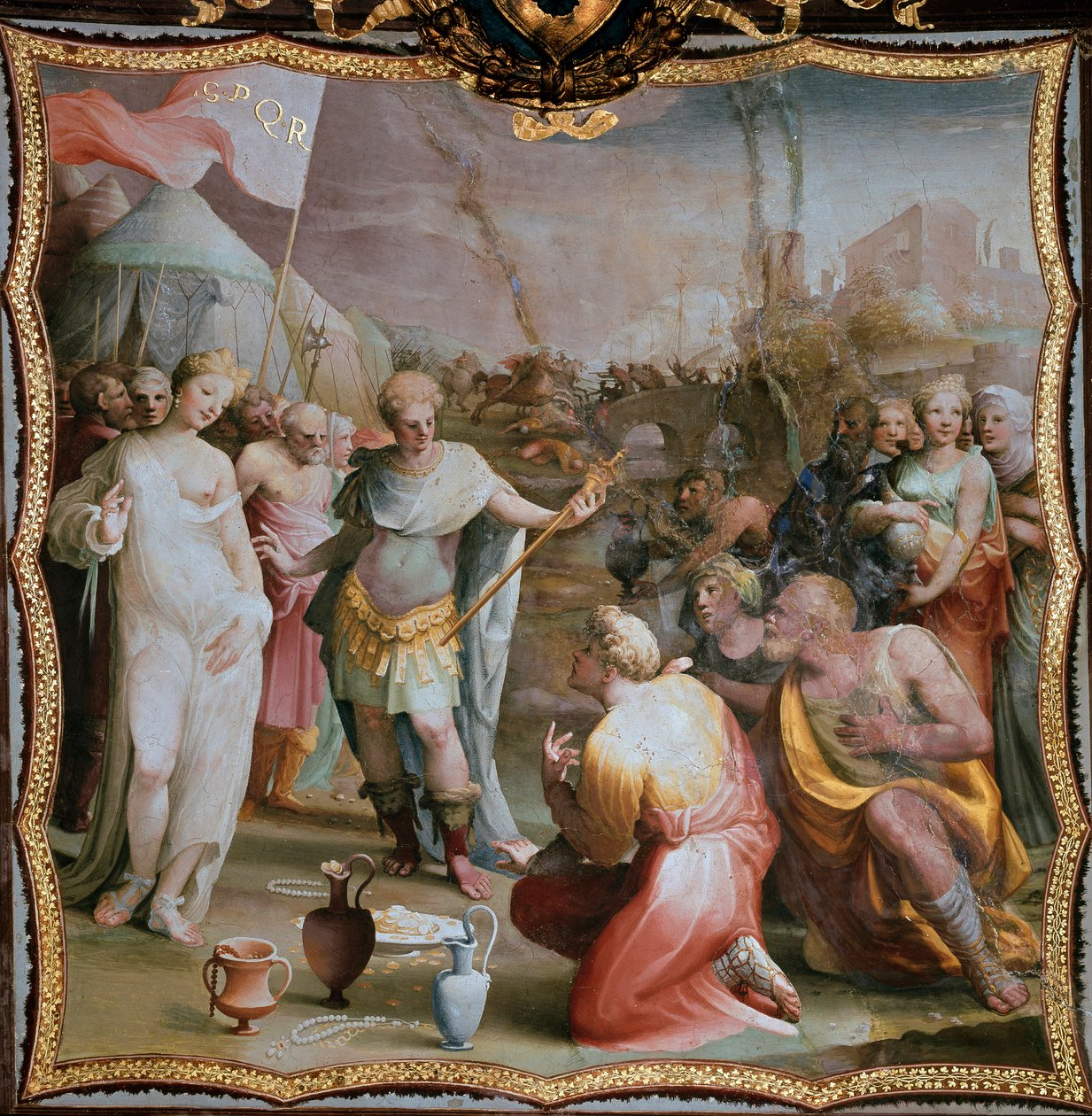 De continentie van Scipio de Afrikaan door Domenico Beccafumi