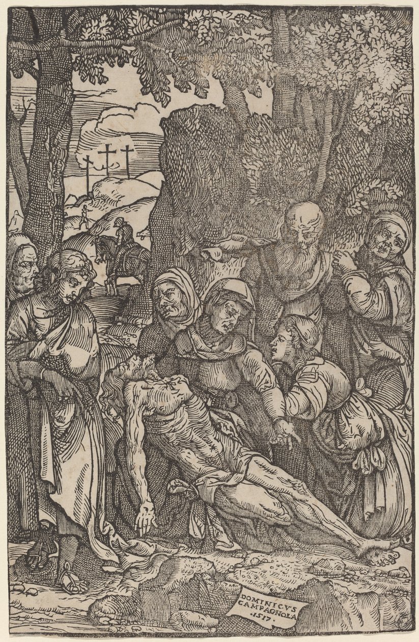 Rouw om Christus door Domenico Campagnola
