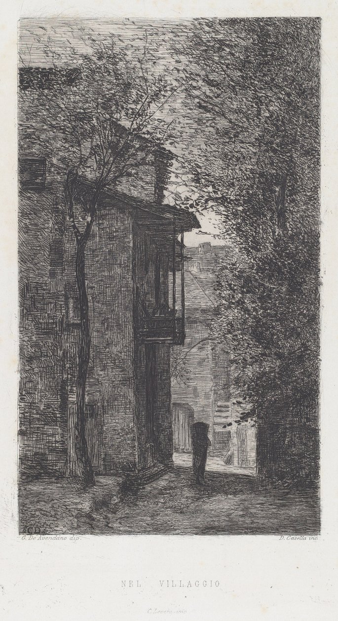 In het Dorp door Domenico Casella, after Serafin de Avendano