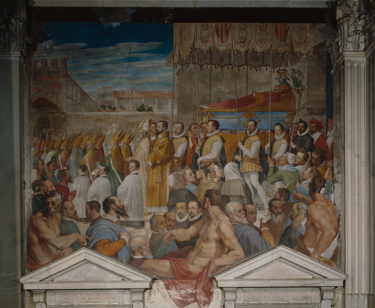 Processie van het lichaam van Sint Antoninus door Domenico Cresti