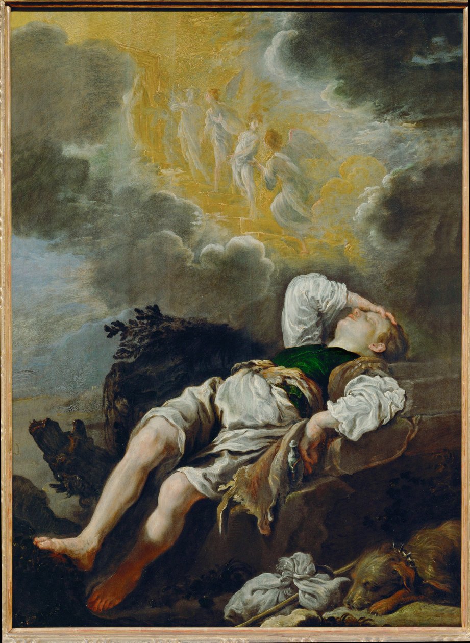 Jacobs droom (populierenhout) door Domenico Fetti