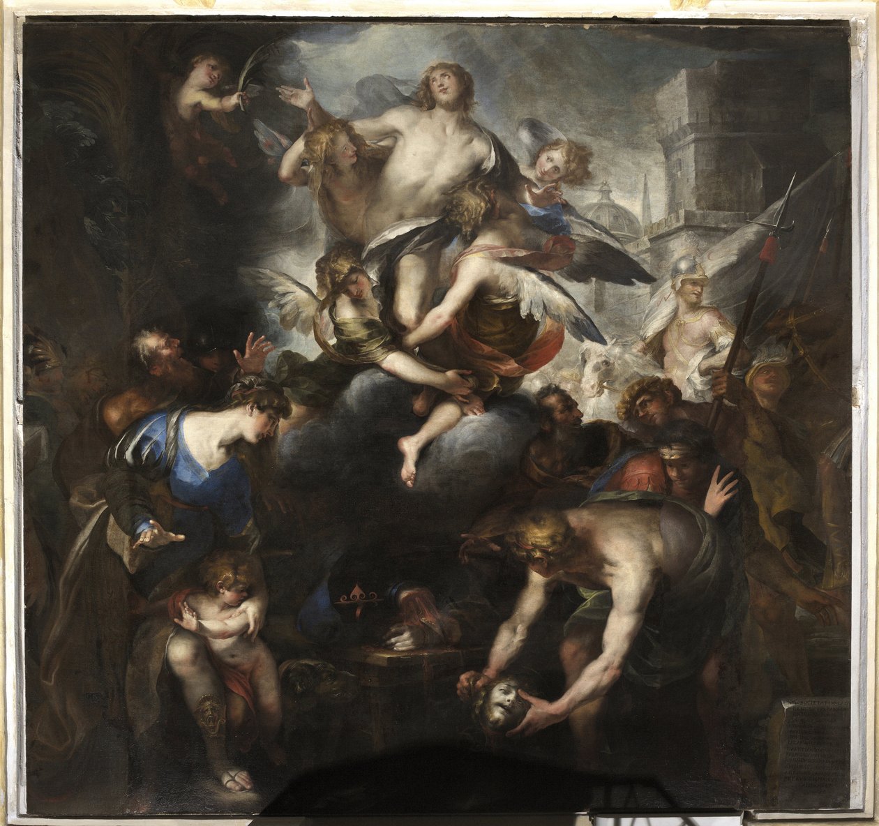 Martelaarschap en Glorie van Jacobus, zoon van Zebedeüs door Domenico I Piola