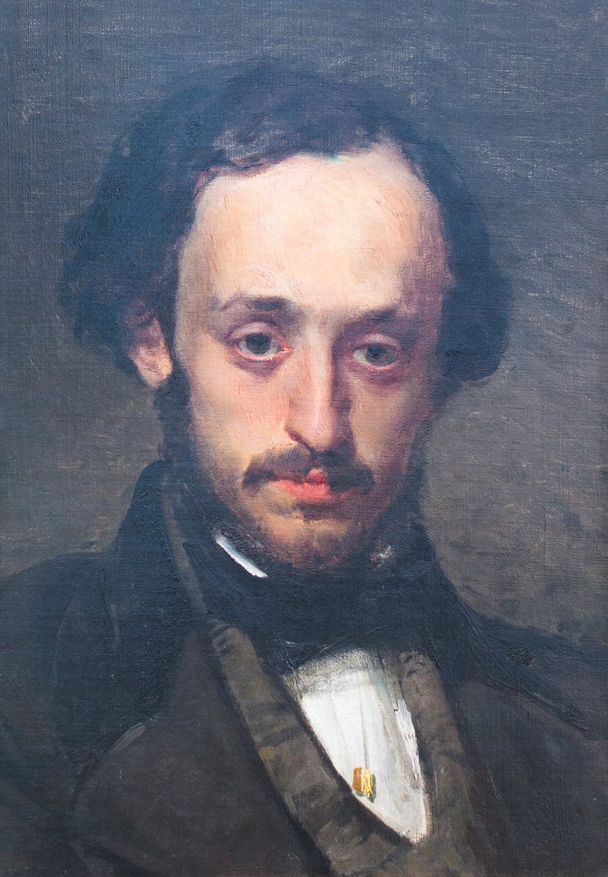 Pasquale Villari als jonge man door Domenico Morelli
