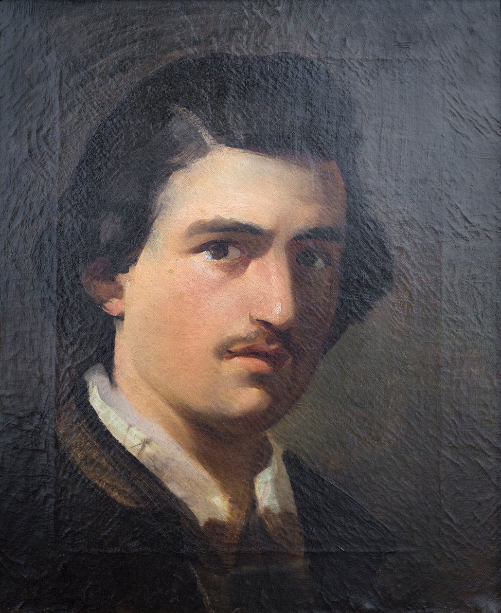 Zelfportret op bijna twintigjarige leeftijd door Domenico Morelli