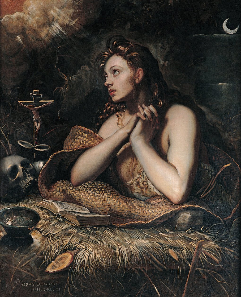 De Berouwvolle Magdalena door Domenico Robusti Tintoretto