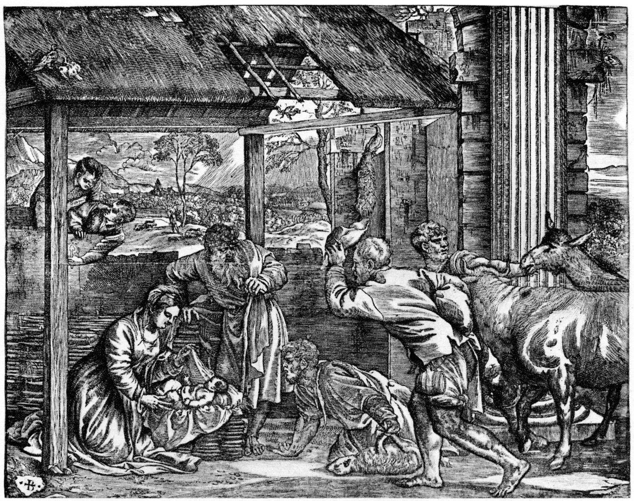 Aanbidding der herders, 1937 door Domenico dalle Greche