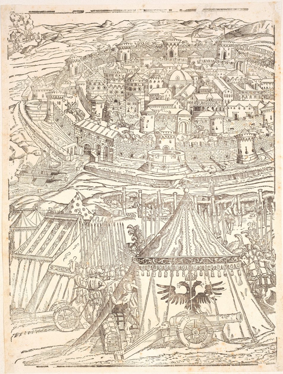 Inname van Goleta in Tunis door Karel V door Domenico dei Franceschi
