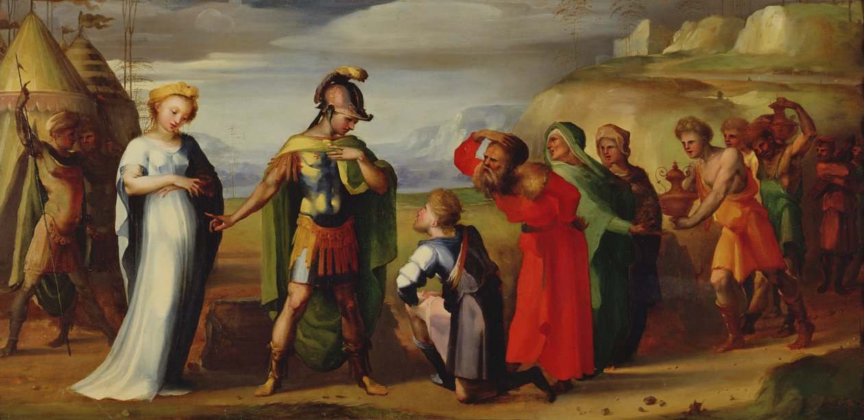 De Matigheid van Scipio (237-183 v.Chr.) door Domenico di Pace Beccafumi  