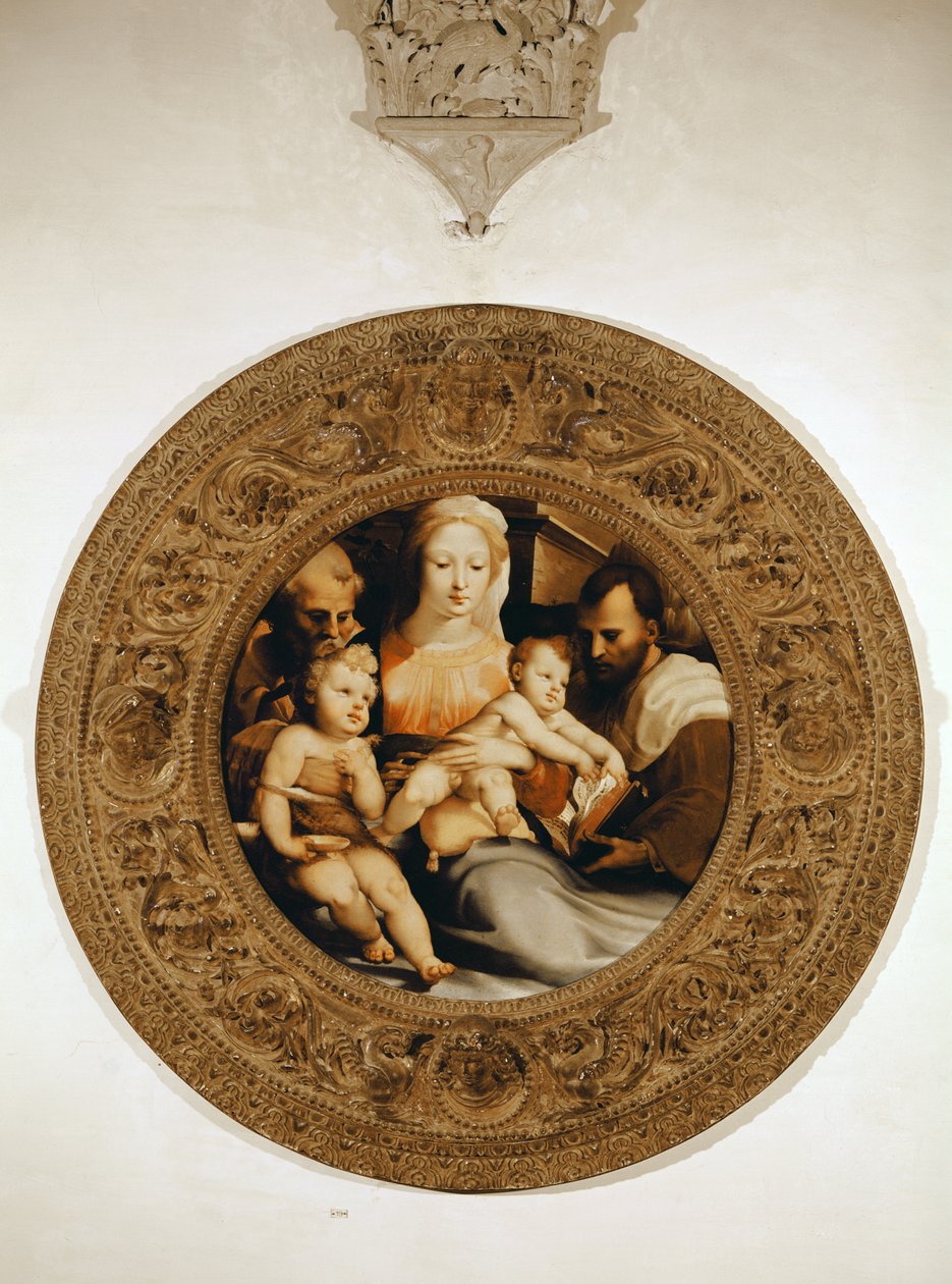 De Heilige Familie en Johannes de Doper door Domenico di Pace Beccafumi  