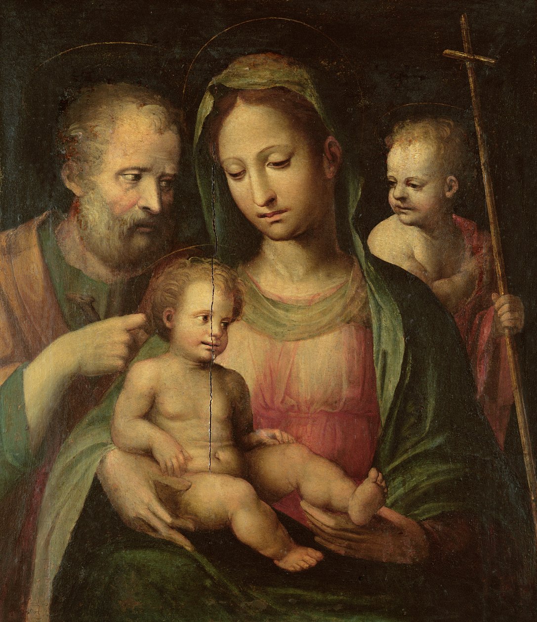De Heilige Familie met Sint Jan door Domenico di Pace Beccafumi  