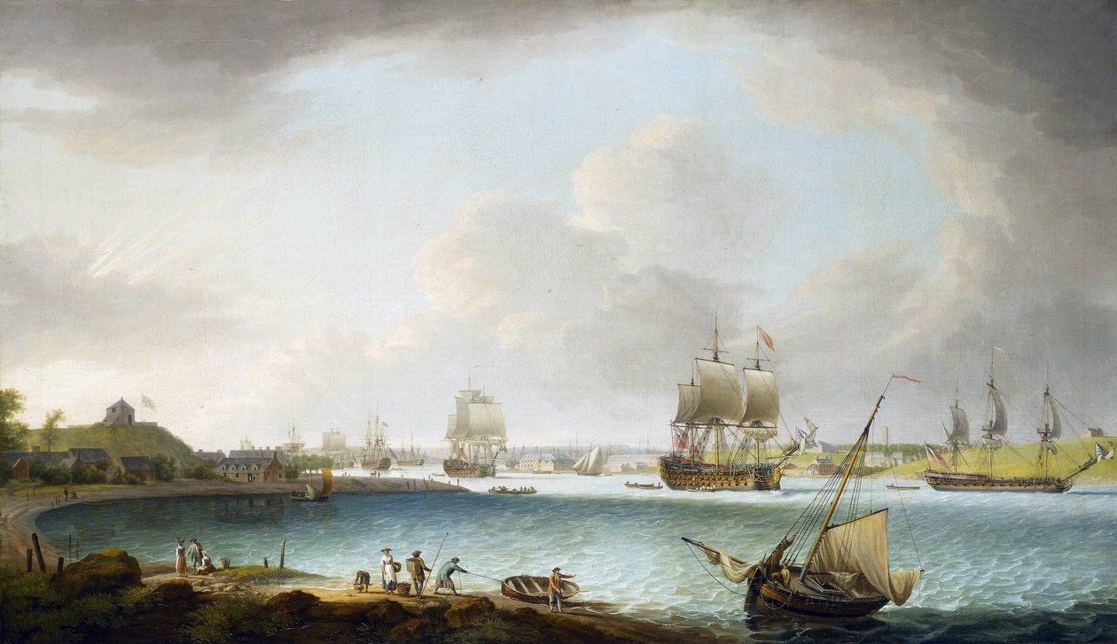 Britse Koninklijke Marine oorlogssquadron in Plymouth, Engeland door Dominic Serres