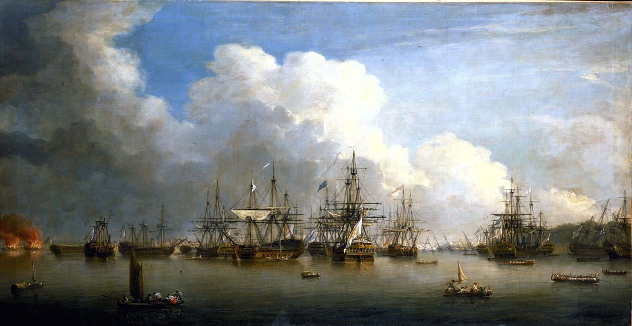 Zevenjarige Oorlog (1756-1763): De verovering van de Spaanse vloot in Havana (Cuba), augustus en september 1762 door Dominic Serres
