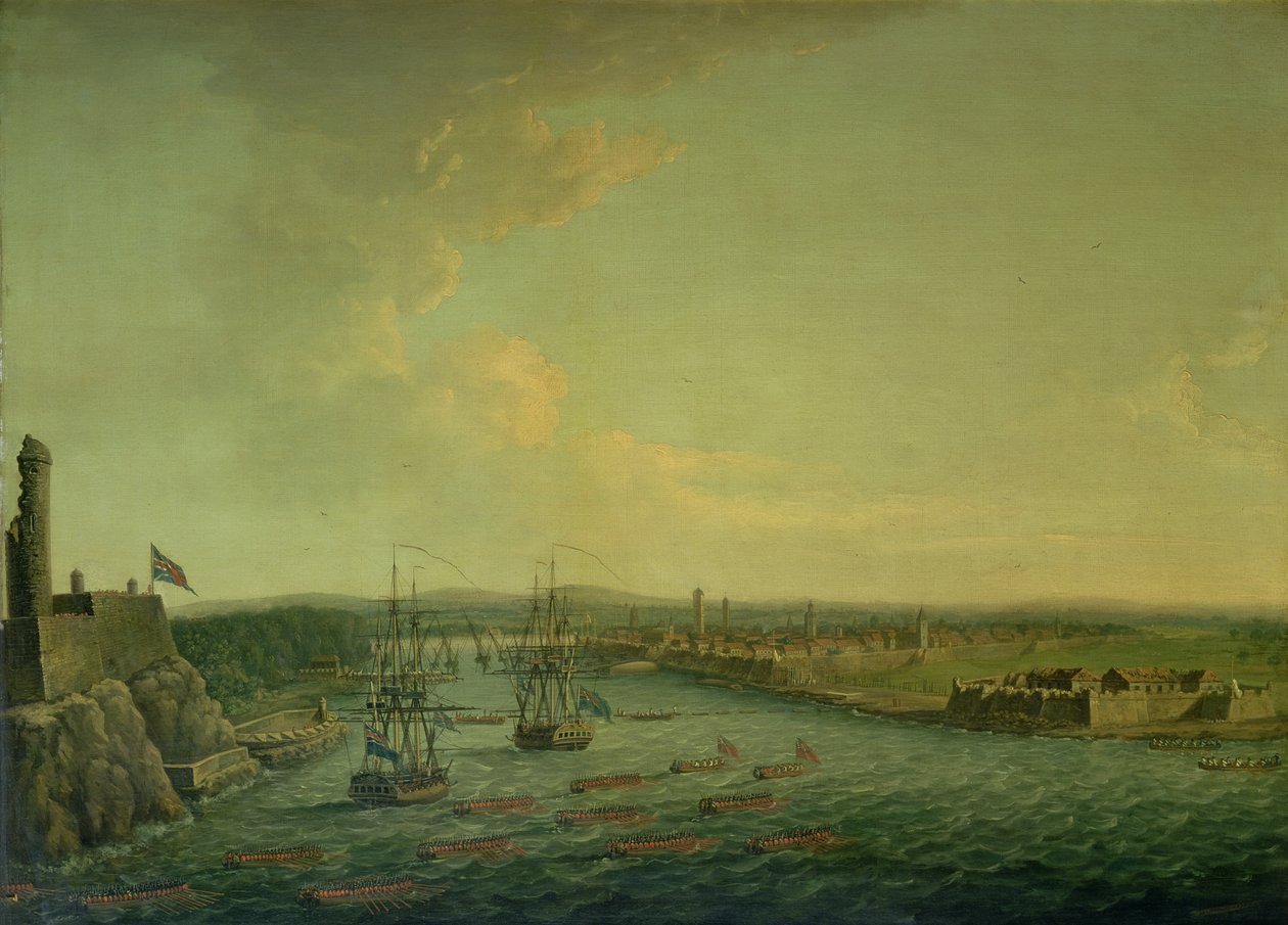Het beleg van Havana in 1762, 1767 door Dominic Serres