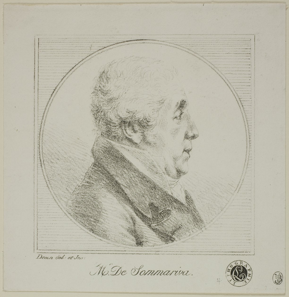 Profielportret van Monsieur de Sommariva door Dominique Vivant Denon