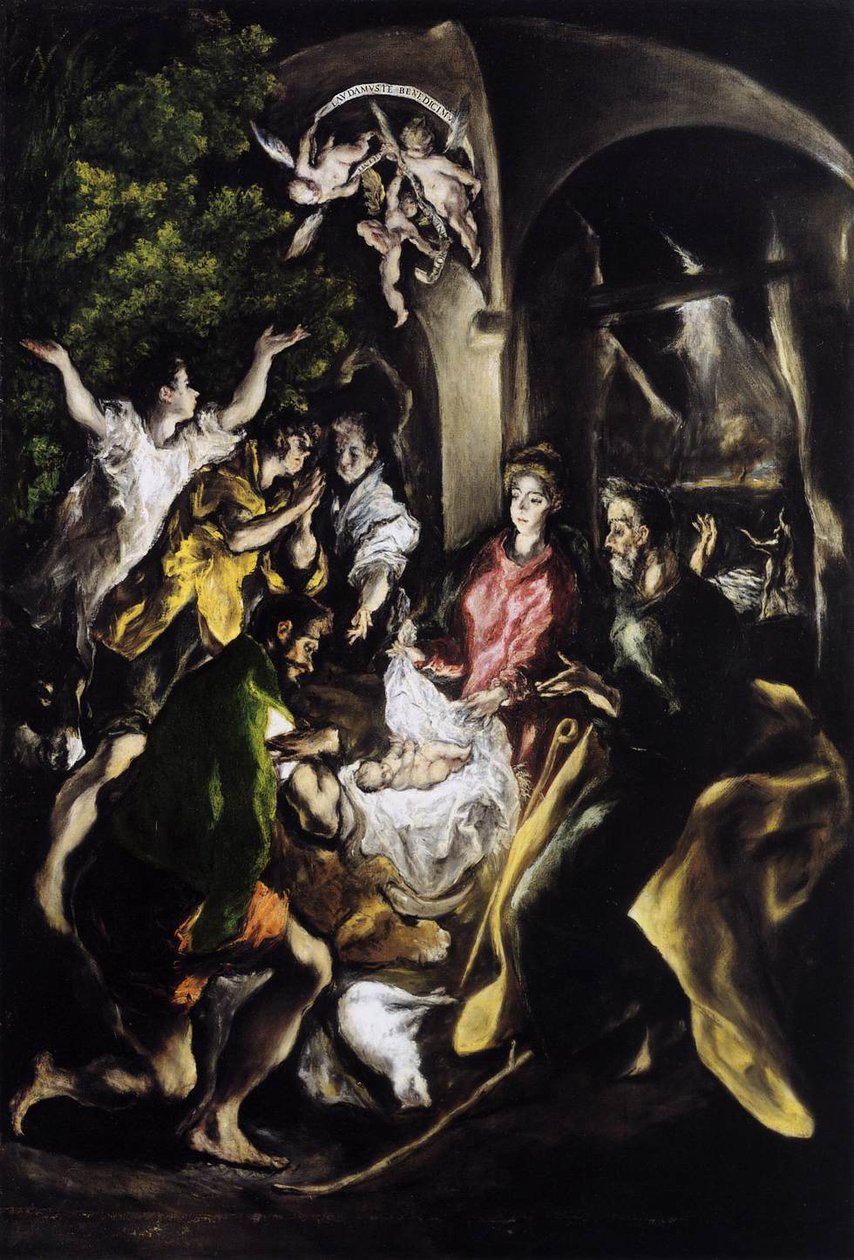De aanbidding der herders door El Greco