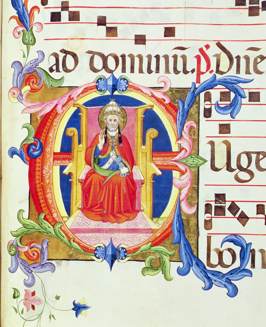 Ms 572 f.125r Geïllustreerde initiaal 