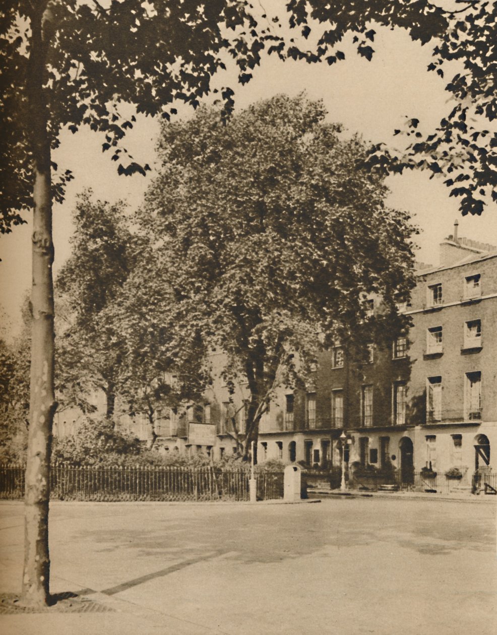 In Boarding-House Land: De Platanen van Torrington Square, c1935 door Donald McLeish