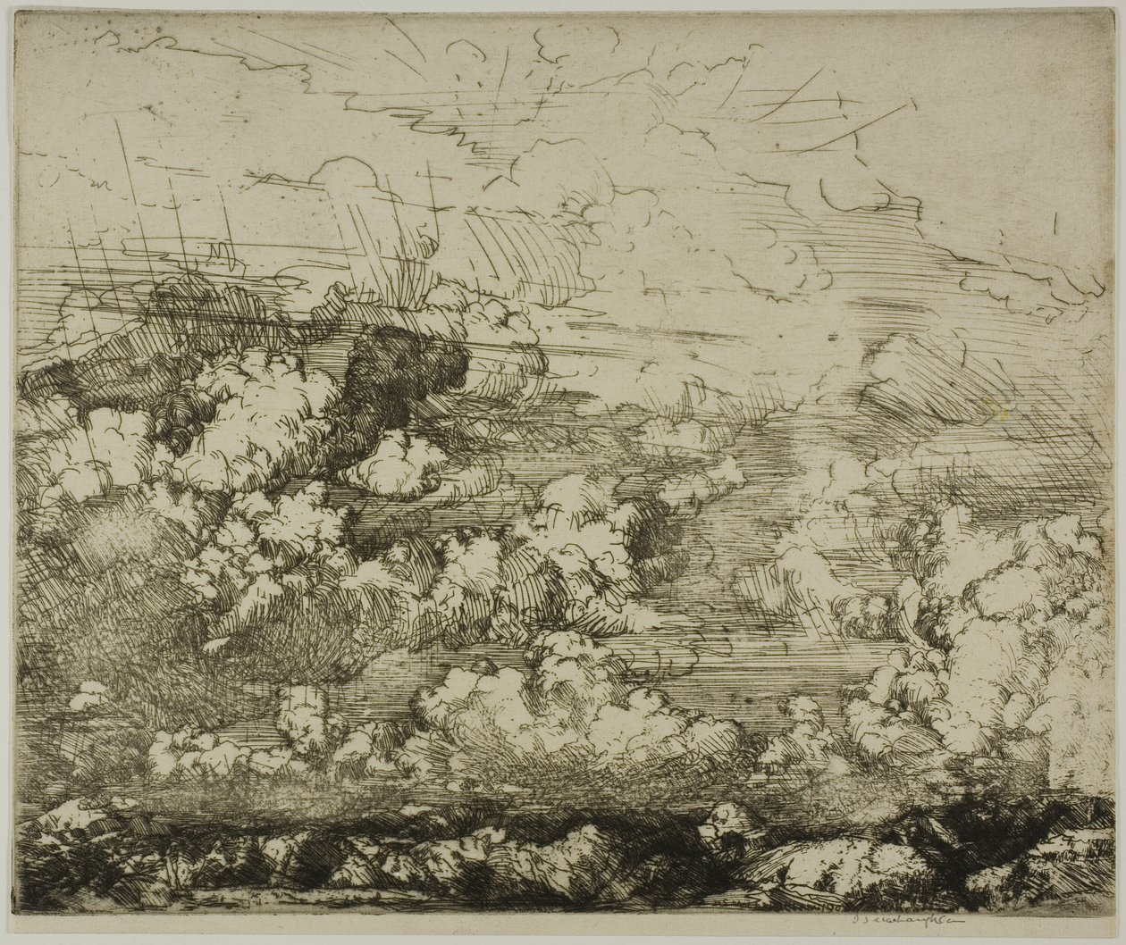 Boven de bergen, Zwitserland door Donald Shaw MacLaughlan