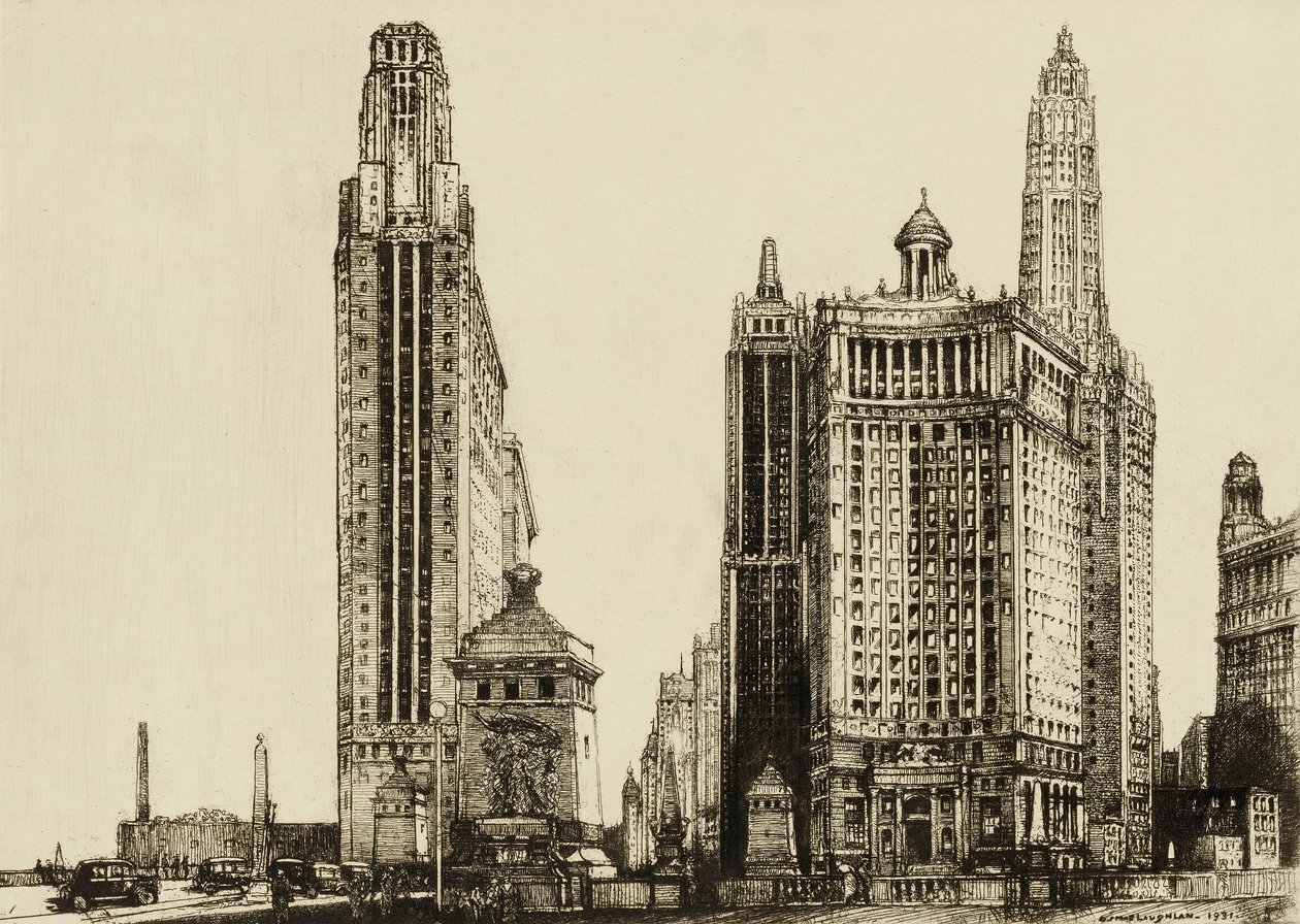 Chicago, de poort door Donald Shaw MacLaughlan