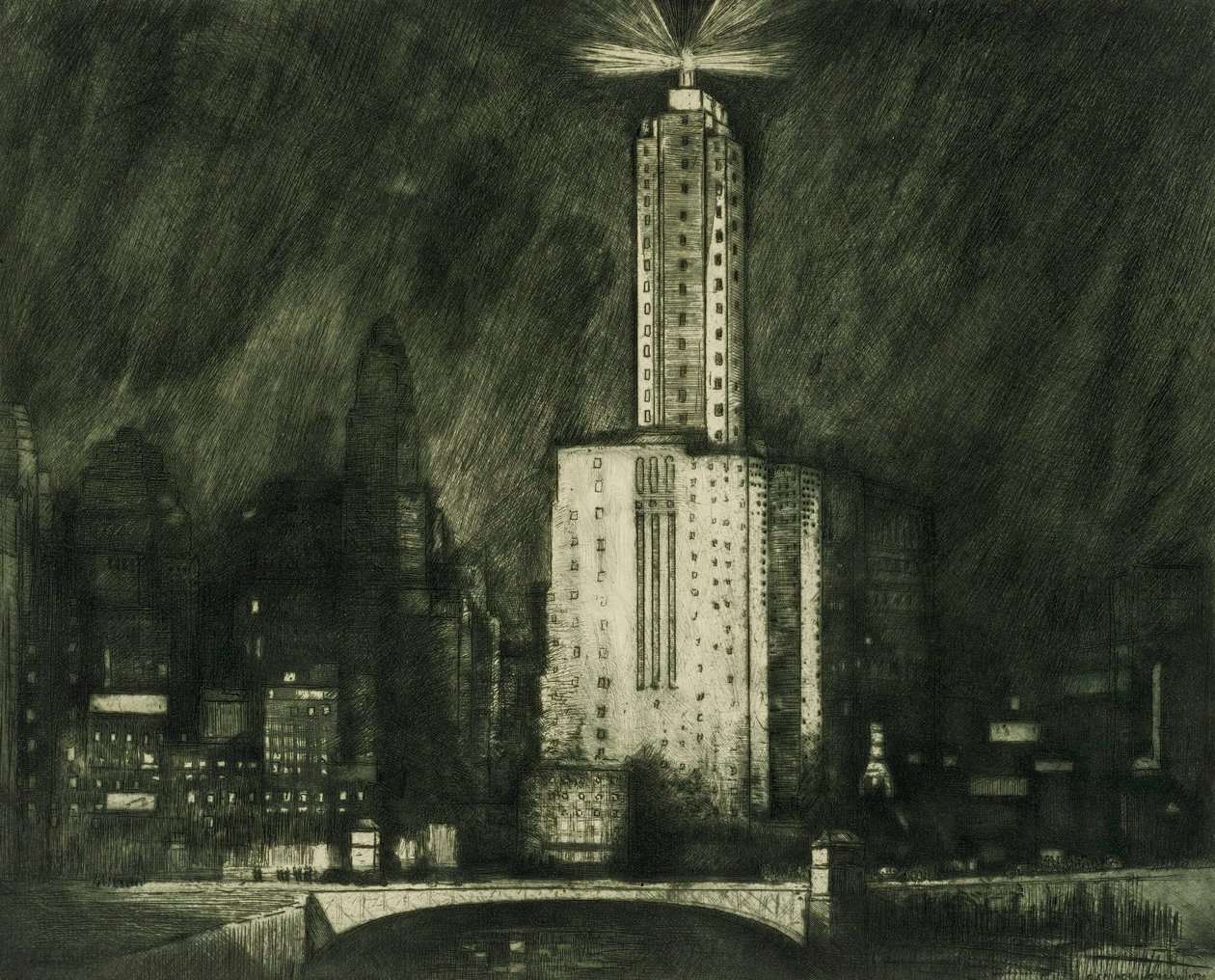 Chicago, de Wacker Drive door Donald Shaw MacLaughlan