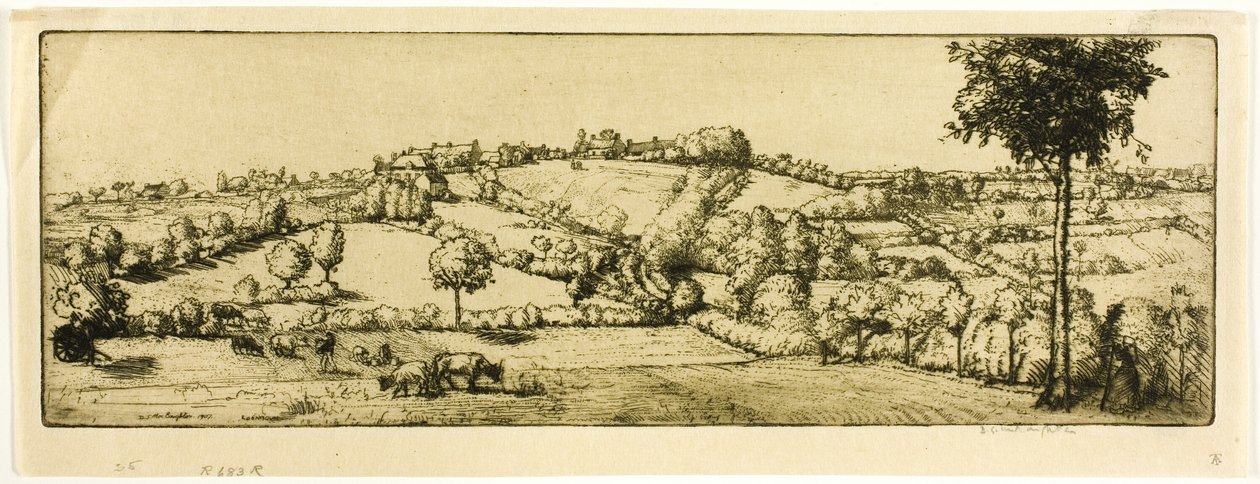 Landschap, Bretagne door Donald Shaw MacLaughlan
