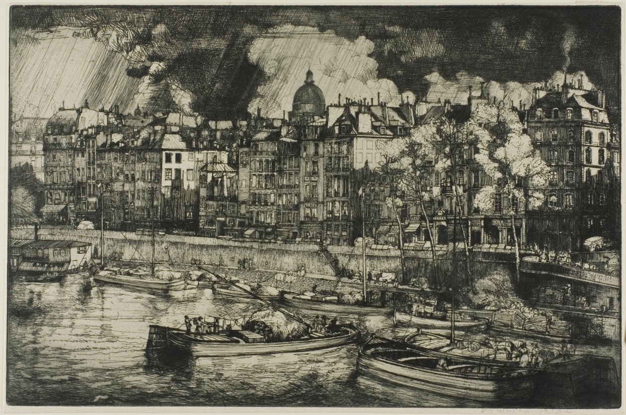 Quai des Grands Augustins, Parijs door Donald Shaw MacLaughlan