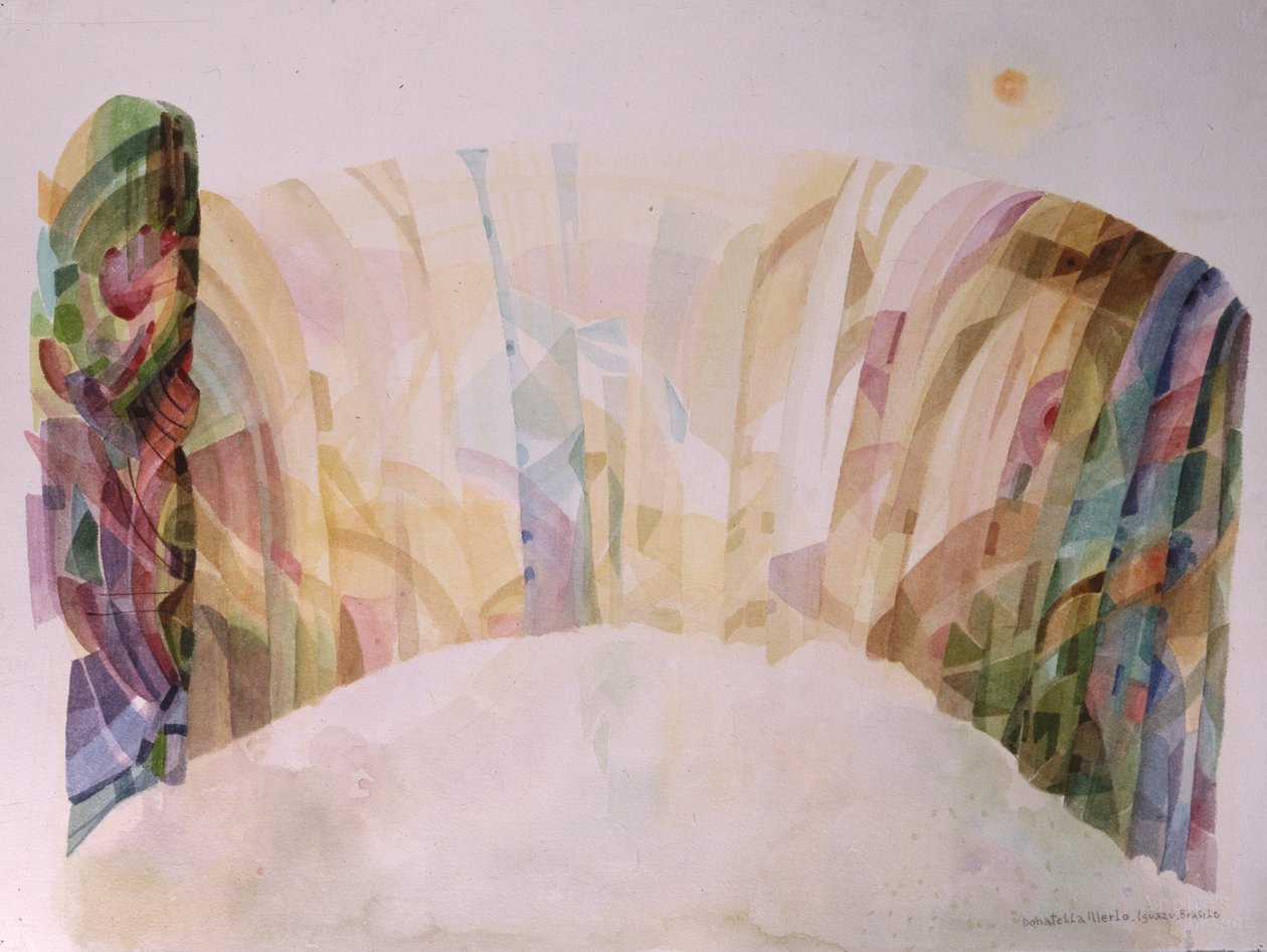 Iguazú, Brazilië, waterval, c.1992 (aquarel op papier) door Donatella Merlo