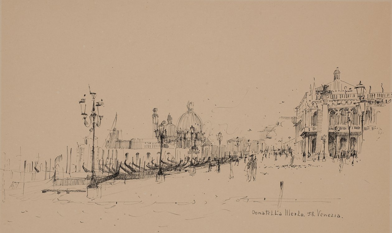 De gondels van het San Marcoplein door Donatella Merlo