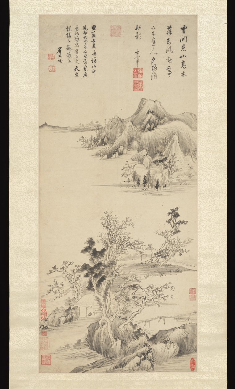 Herfstbergen door Dong Qichang