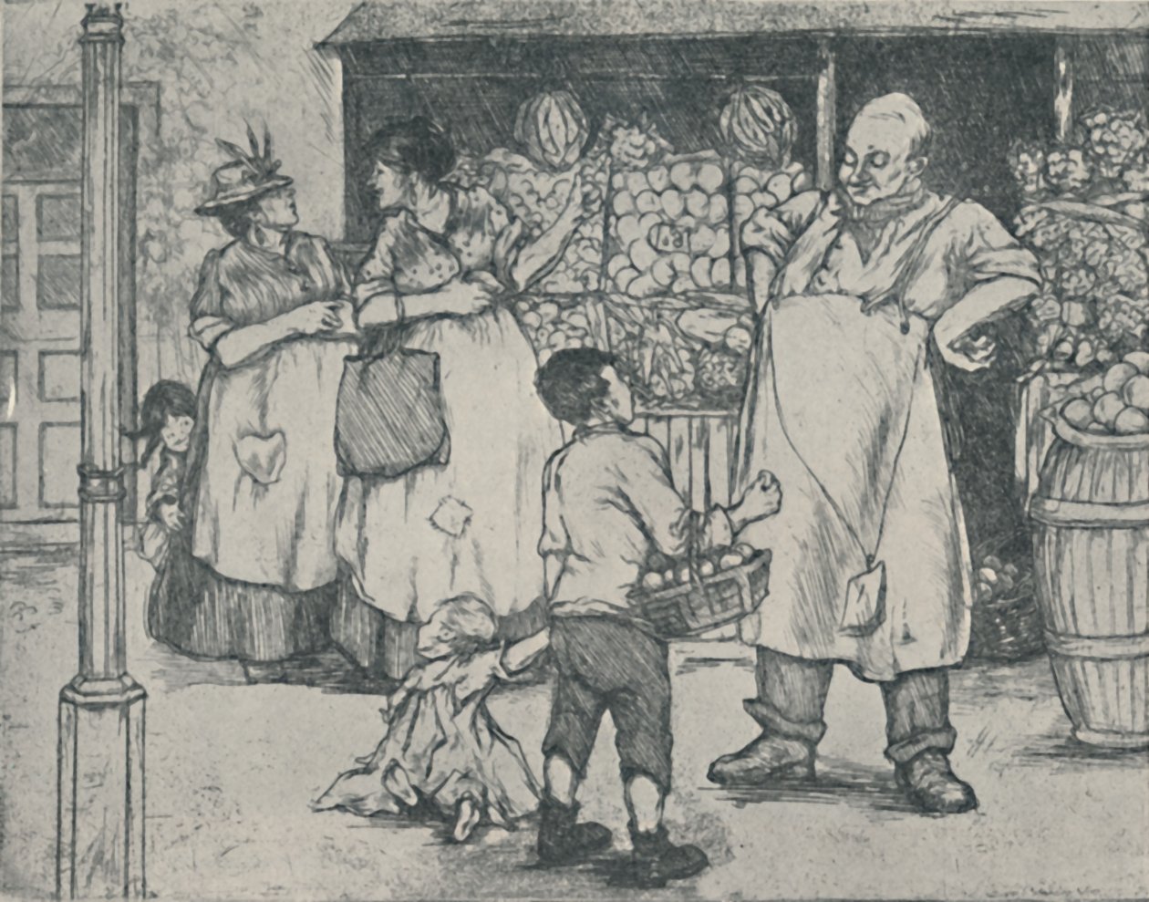 Marketing in de voorsteden, 1920 door Doris Davis