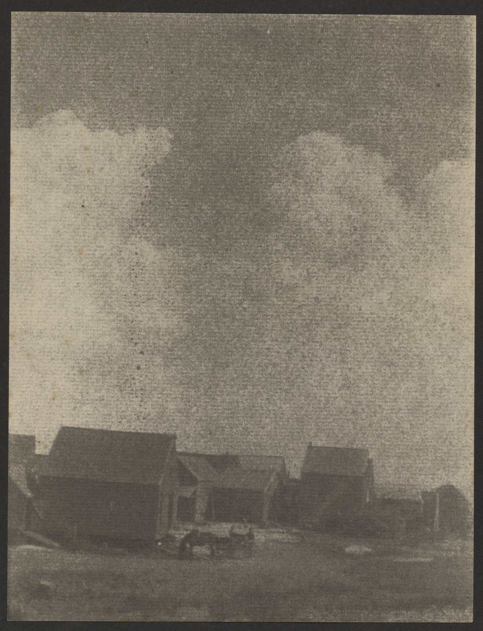 [Boerderijgebouwen met paard en wagen]. door Doris Ulmann