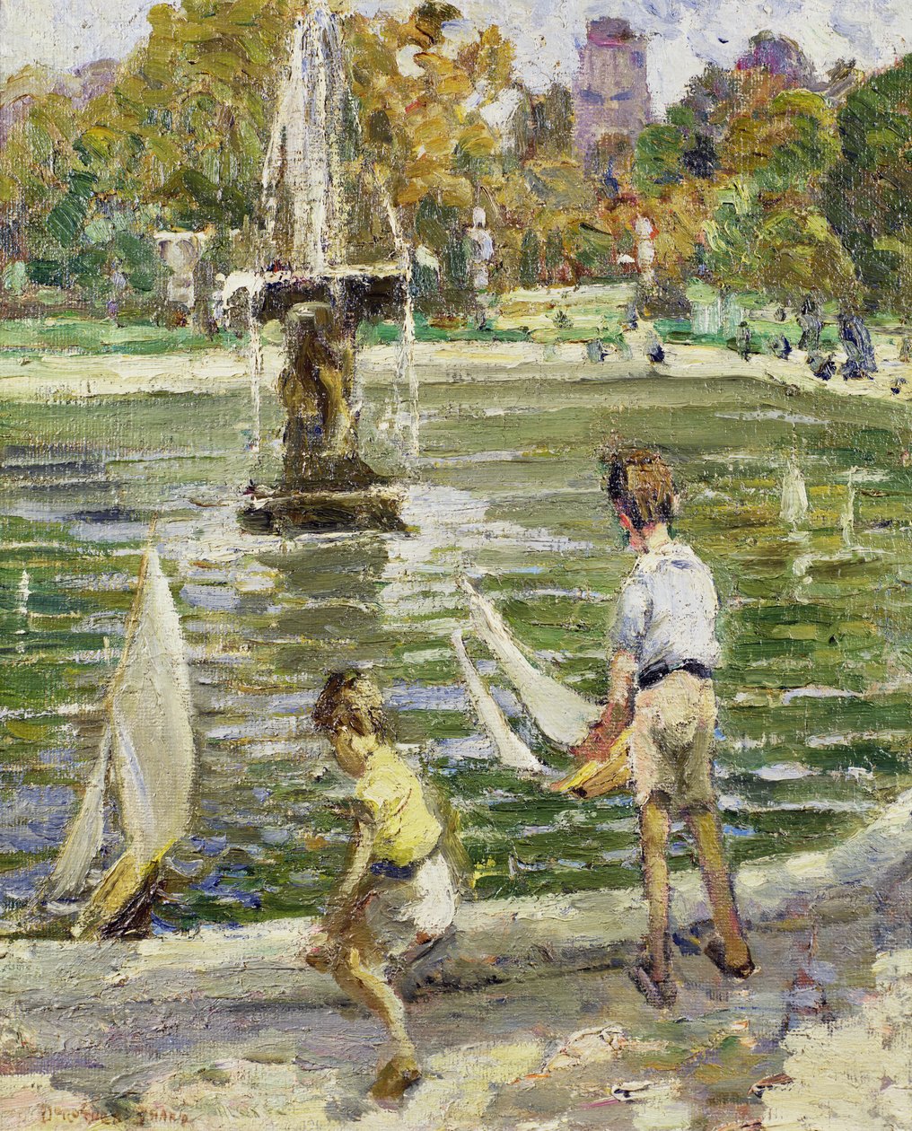 Zeilboten in Hyde Park door Dorothea Sharp