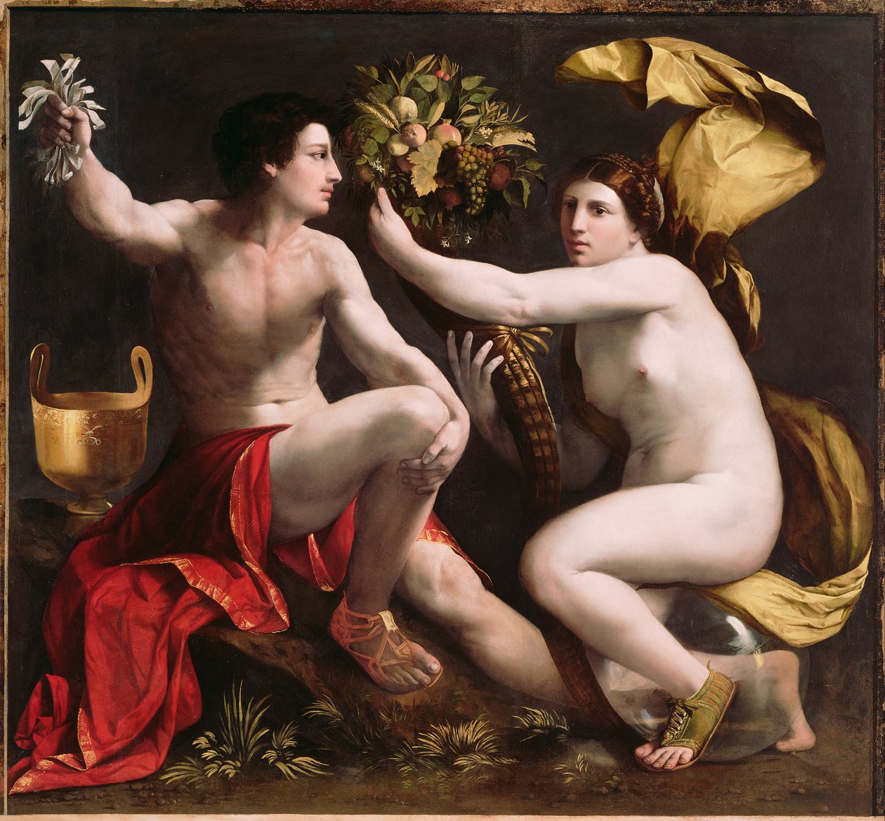 Allegorie van het geluk door Dosso Dossi