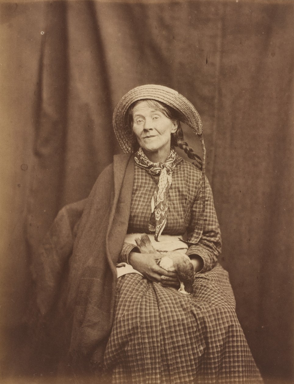 Vrouw met een Dode Vogel, Surrey County Asylum door Dr. Hugh Welch Diamond