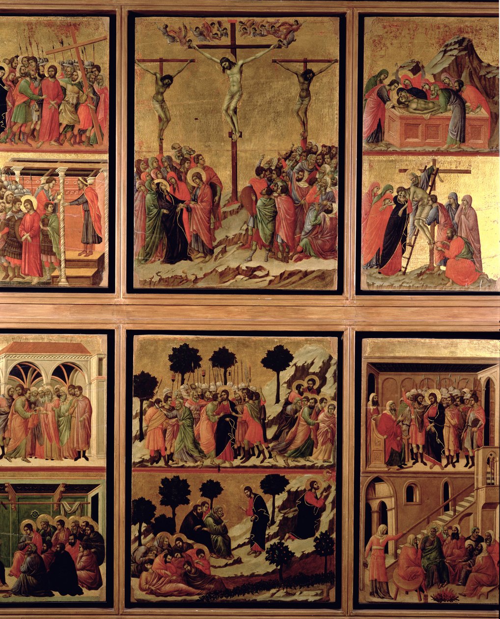 Maesta: elf scènes uit de Passie door Duccio di Buoninsegna
