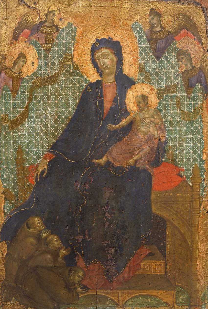 Madonna van de Franciscanen, door Duccio di Buoninsegna, tempera op hout door Duccio di Buoninsegna