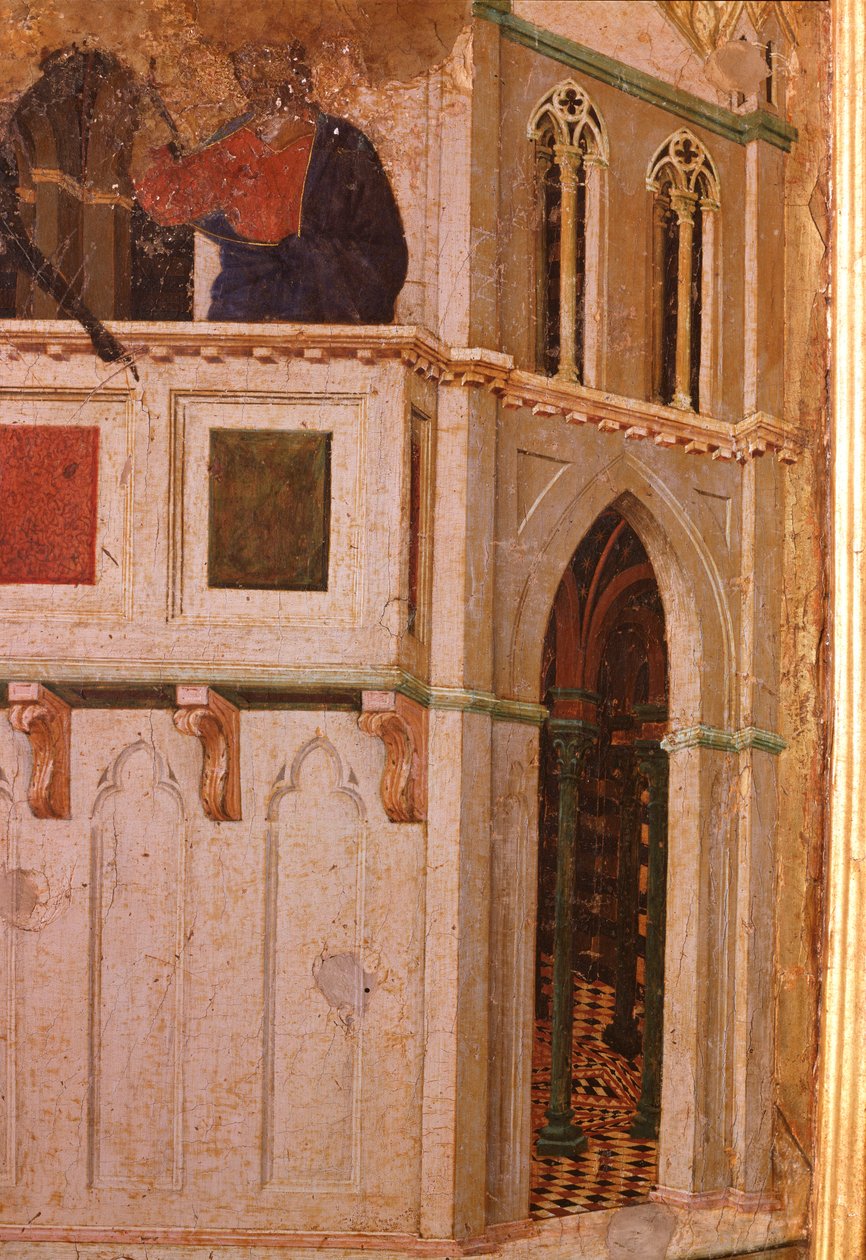 De Verleiding in de Tempel (detail) door Duccio di Buoninsegna