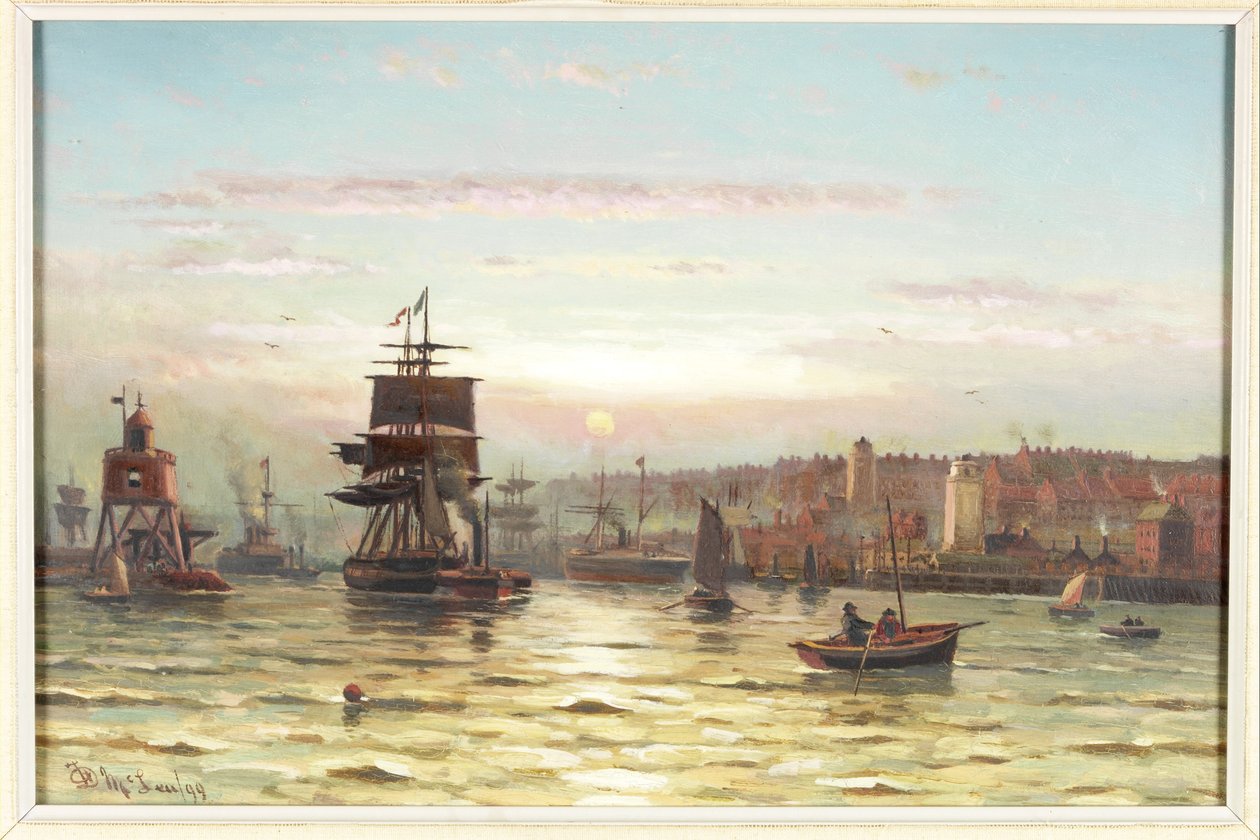Ingang van de Tyne, Zonsondergang door Duncan F. McLea