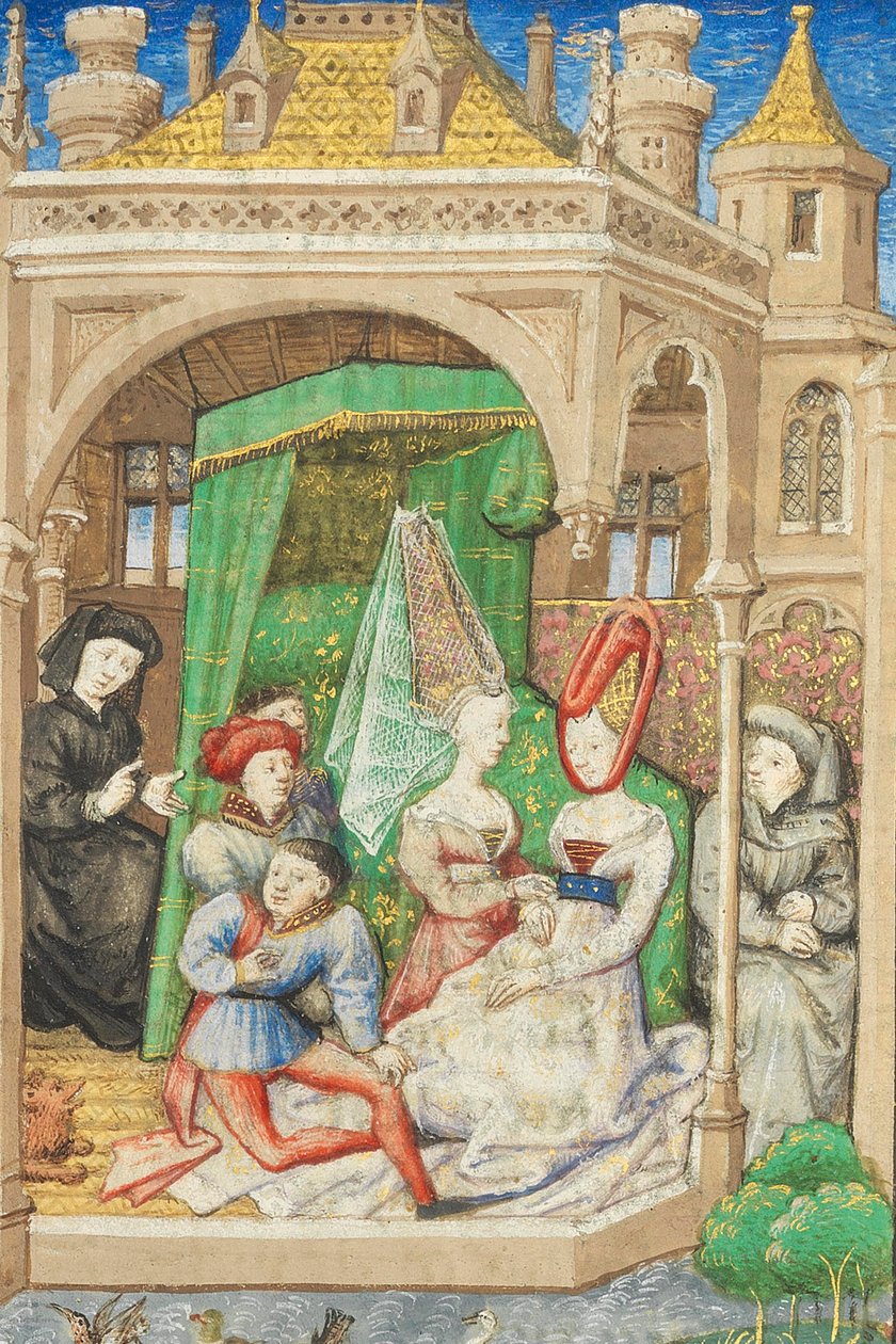 Pagina uit "La Belle Dame Sans Merci" door Alain Chartier, Parijs, begin 15e eeuw door Dunois Master