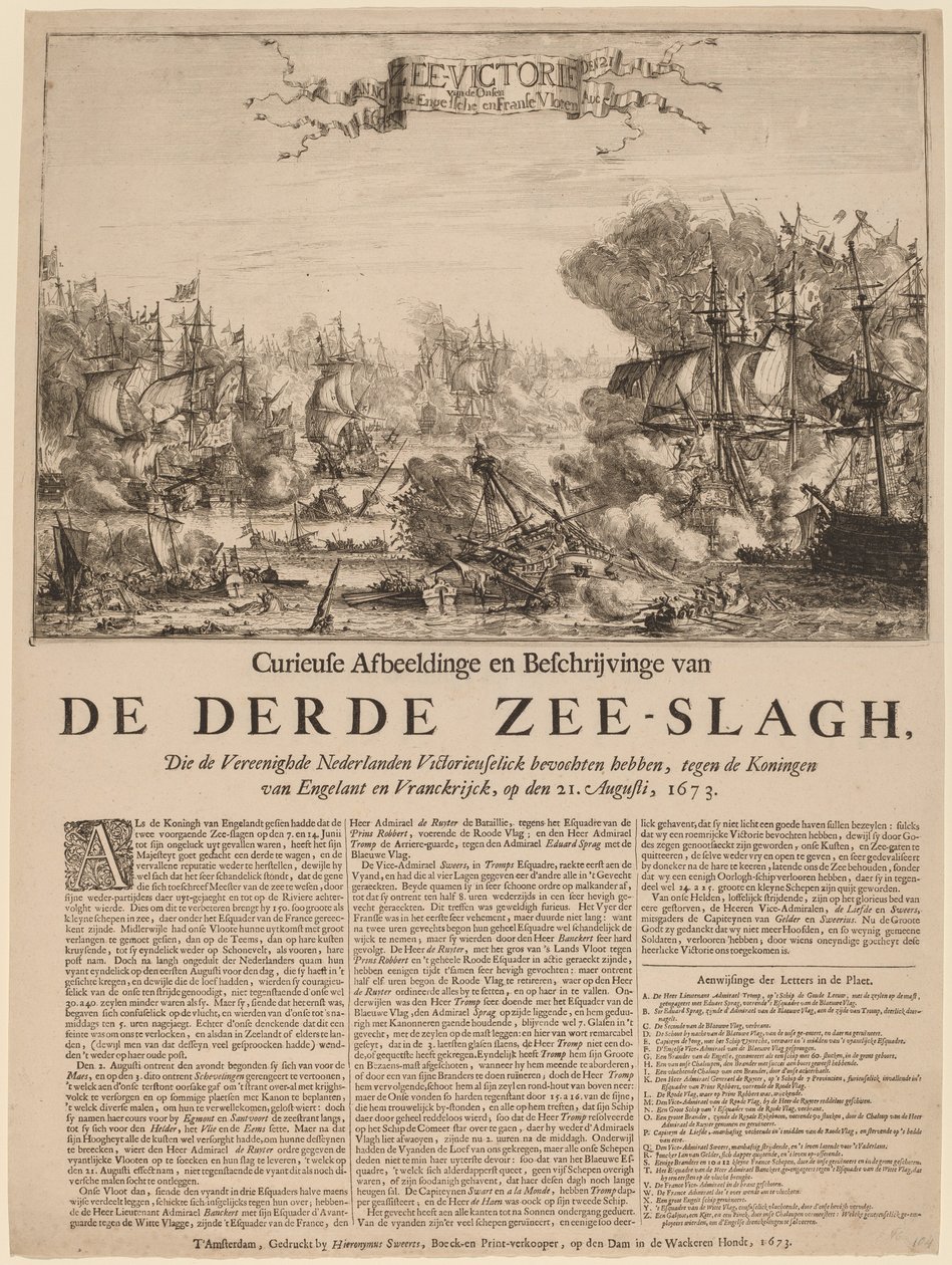 De derde zeeslag door Dutch 17th Century