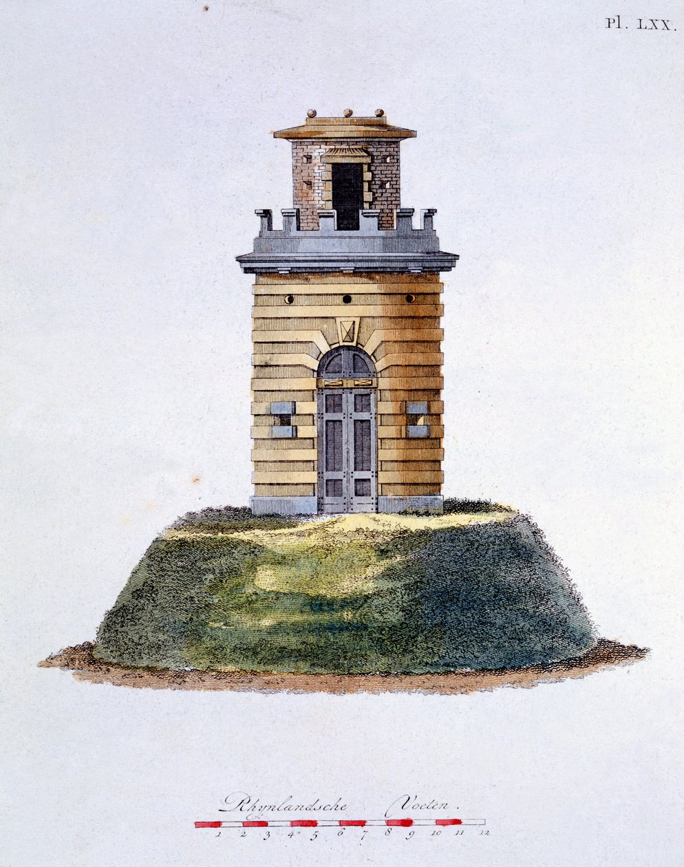 Ontwerp uit Magazine of Garden Gems door G. van Laar, gepubliceerd in 1802 door Dutch School