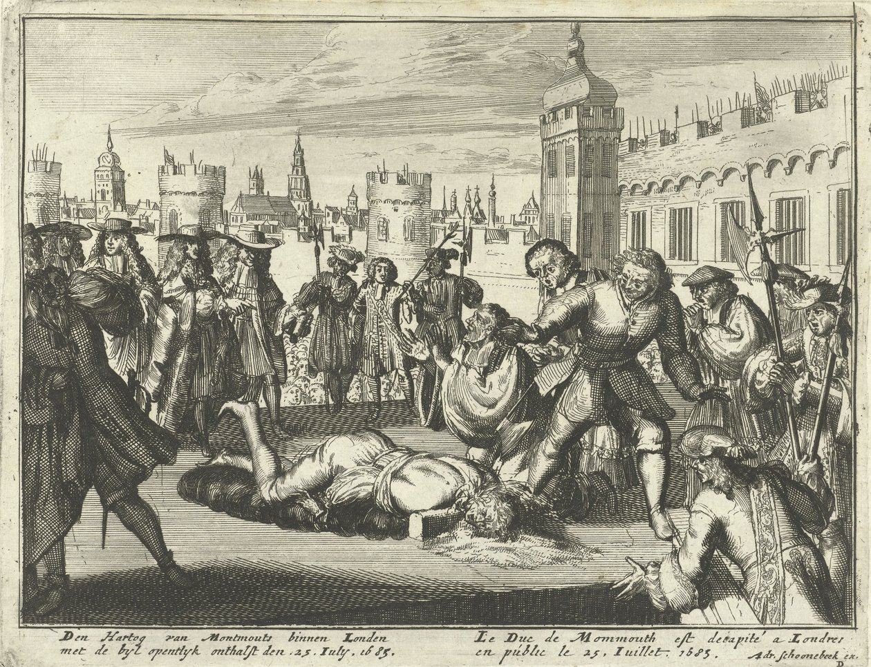 Executie van de Hertog van Monmouth, 15 juli 1685 door Dutch School