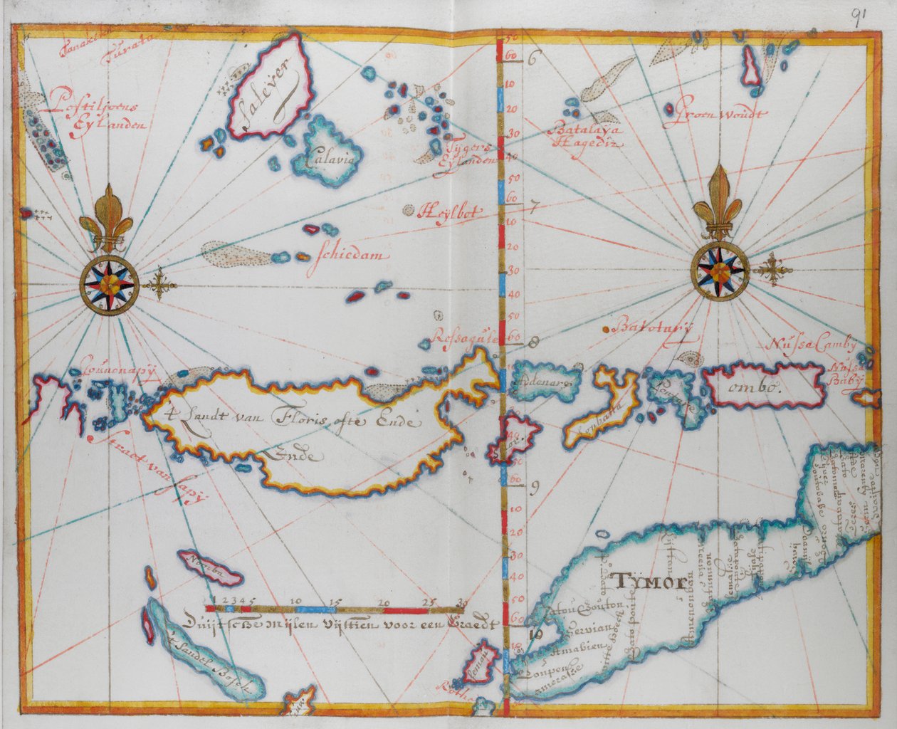 Eiland Timor en omgeving door Dutch School