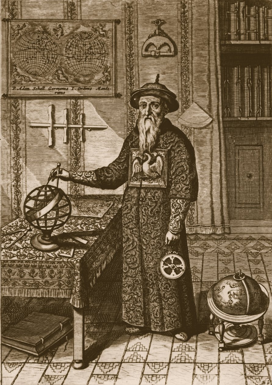 Johann Adam Schall von Bell, uit China Illustrata door Athanasius Kircher, 1667 door Dutch School