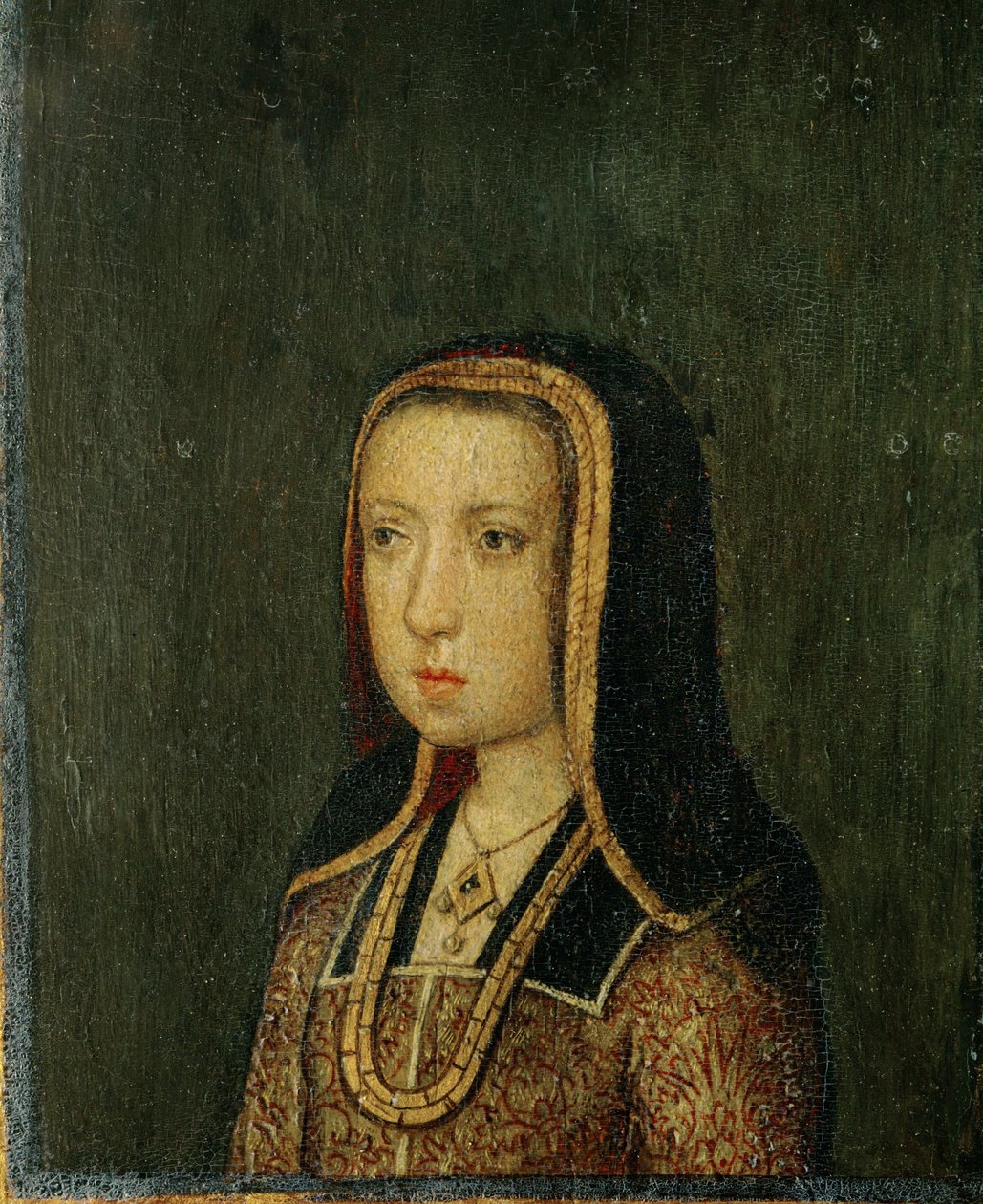Margarete van Oostenrijk, gouverneur van de Nederlanden, dochter van keizer Maximiliaan ... (schilderij op hout) door Dutch School