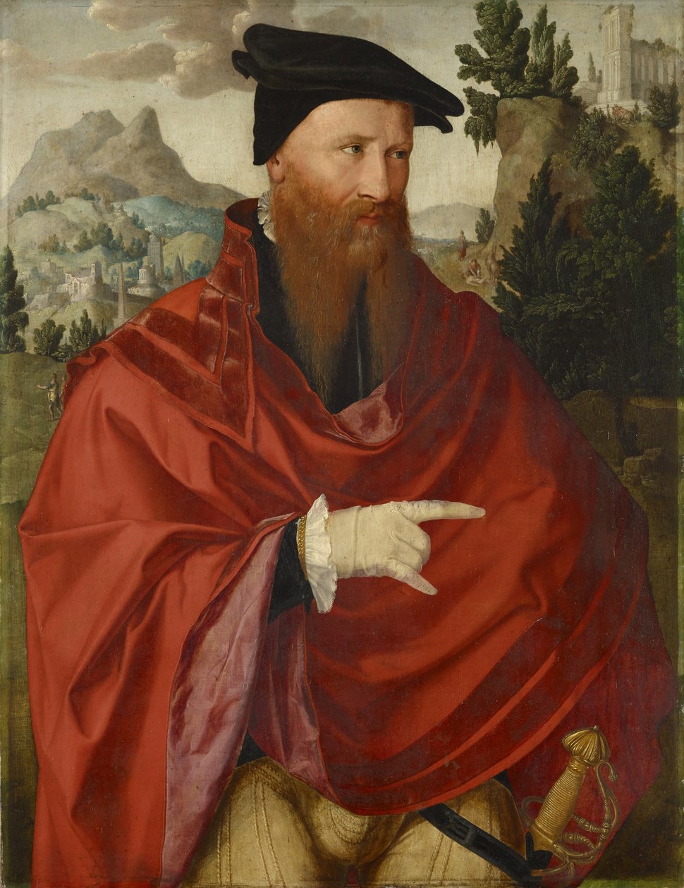 Portret van de wederdoper David Joris, ca. 1540-45 door Dutch School